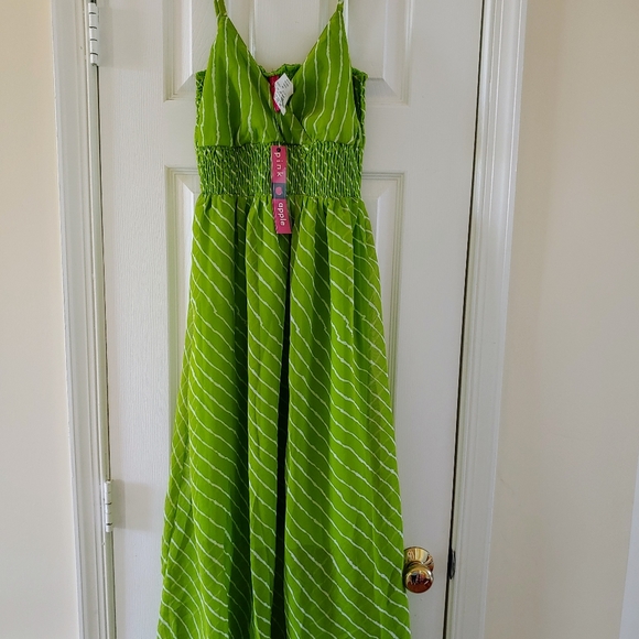 NWT Pink Apple Striped Maxi Dress - Picture 7 of 8